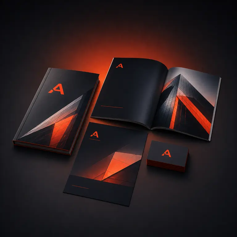 Brandingmockups met typografie, kleuren en premium designafwerking.